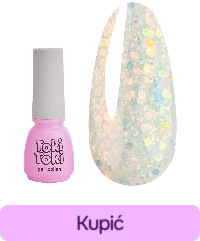 Lakier hybrydowy Toki-Toki Unicorn UN02 półprzezroczysty mleczny z brokatem 5 ml
